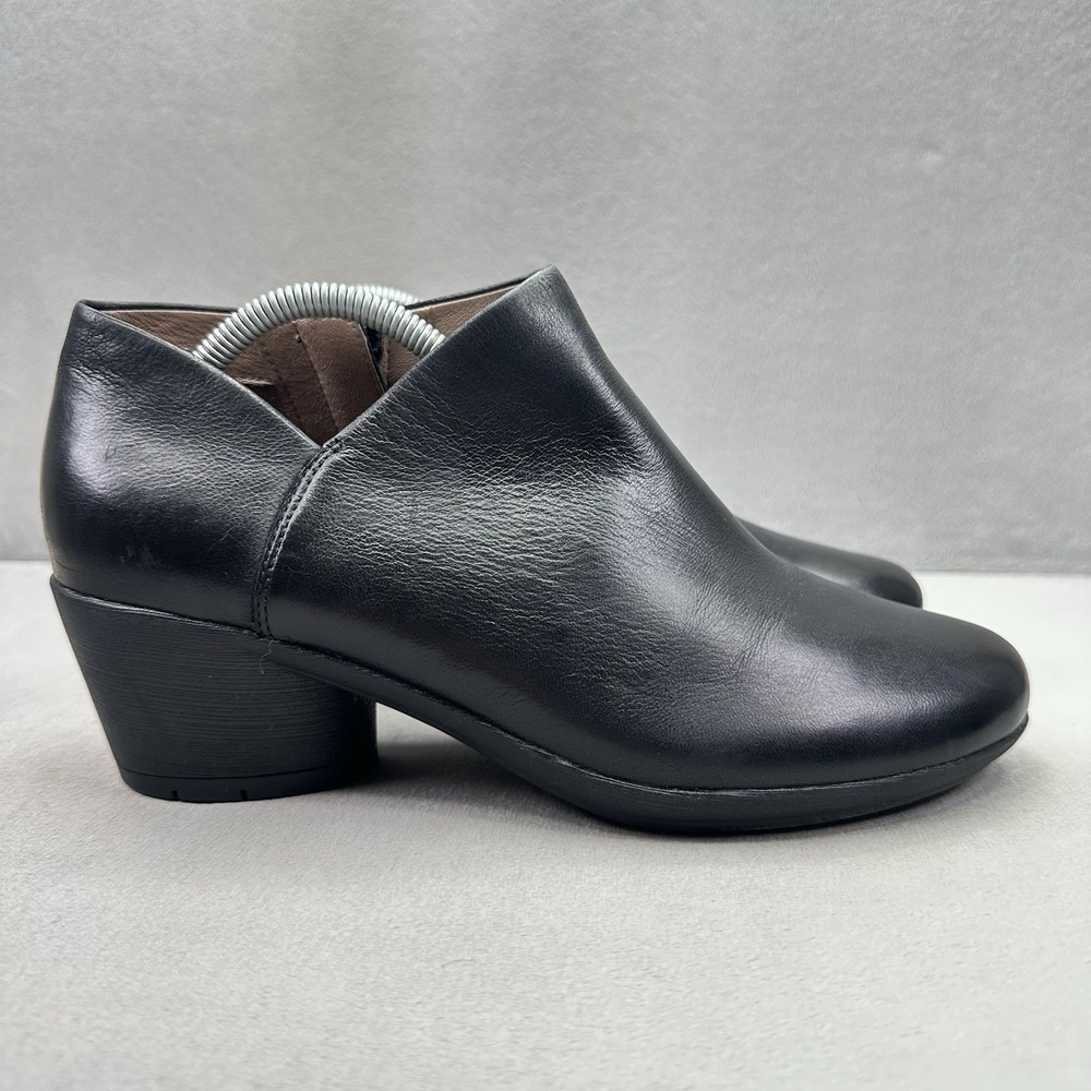Womens 7.5 - 8 / EU 38 Dansko Raina Ankle Boots Black Burnished Leather Bootie